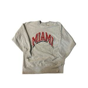 Vintage Miami Champion Reverse Weave Crewneck - Womens XL